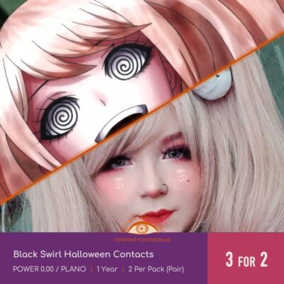 Black Swirl Halloween Contacts