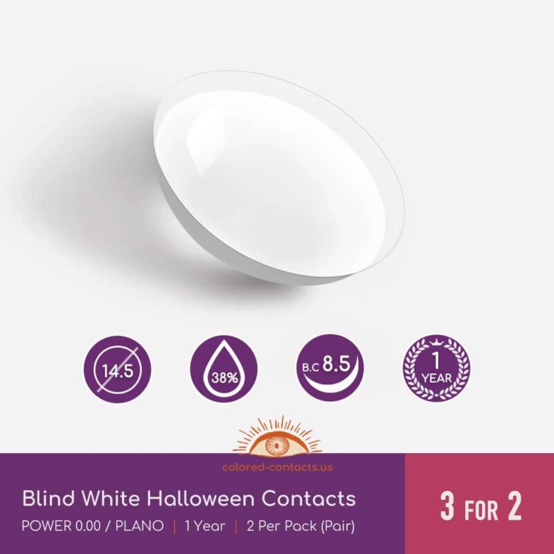 Blind White Halloween Contacts