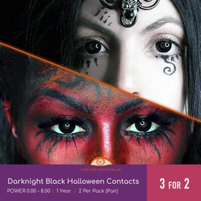 Darknight Black Halloween Contacts