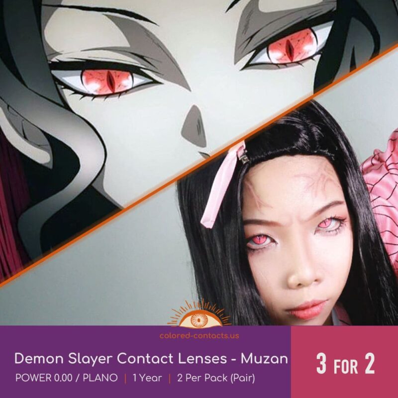 Demon Slayer Contact Lenses Muzan Cosplay