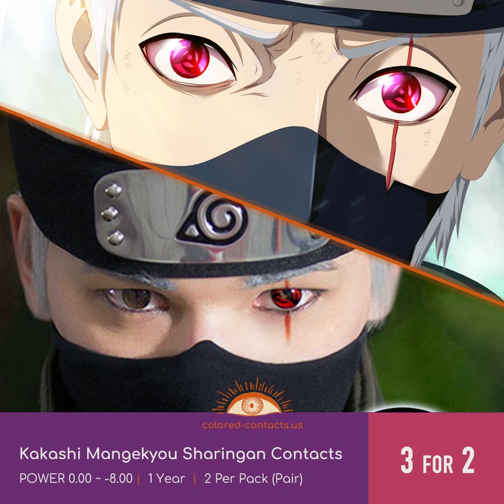 CrazyLab Naruto Kakashi Hatake Mangekyou Sharingan Circle Lenses