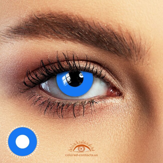 Pure Blue Halloween Contacts