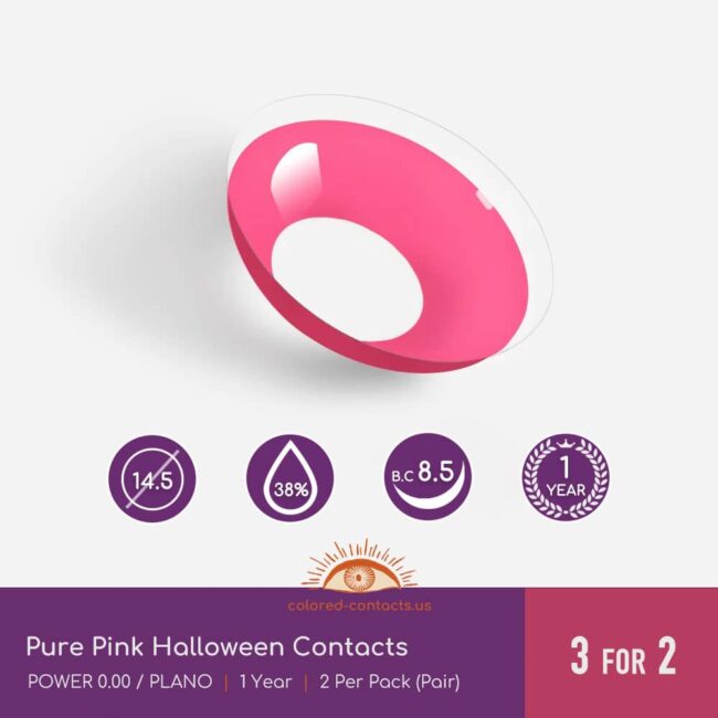 Pure Pink Halloween Contacts