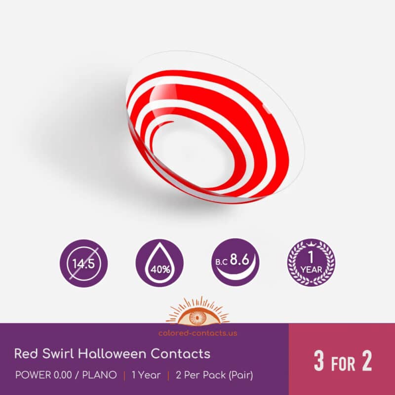 Red Swirl Halloween Contacts