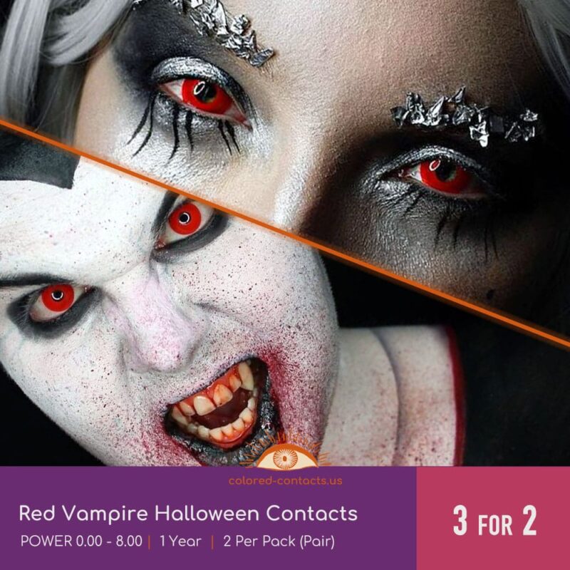 Red Vampire Halloween Contacts
