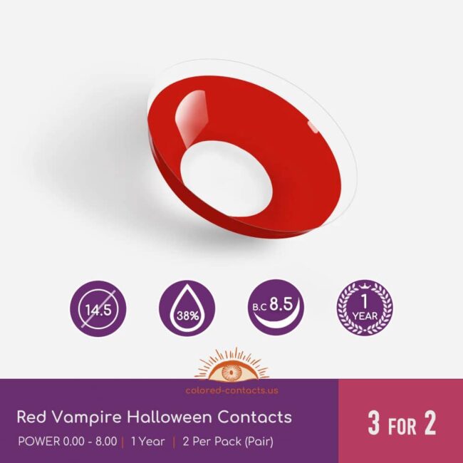 Red Vampire Halloween Contacts