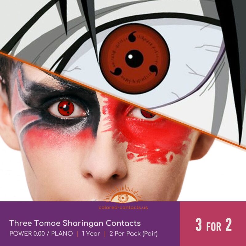 Three Tomoe Sharingan Contacts