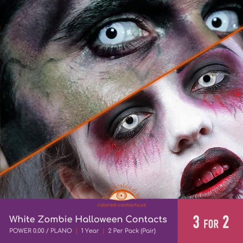 White Zombie Halloween Contacts