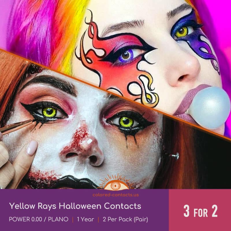 Yellow Rays Halloween Contacts