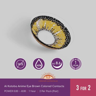 Ai Kotoba Anime Eye Brown Colored Contacts