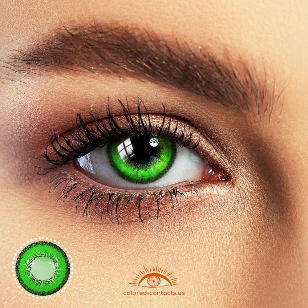 Anime Tear Green Colored Contacts, Perfect Anime Cosplay