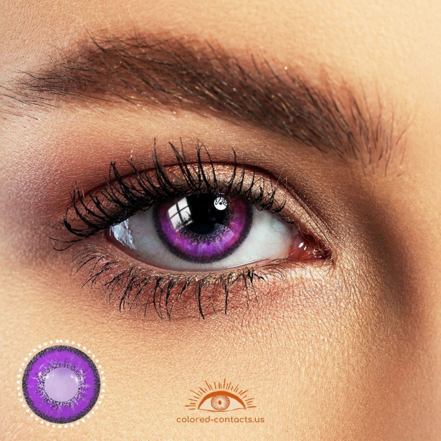 Ai Kotoba Anime Eye Purple Colored Contacts