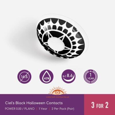 Ciel'S Black Halloween Contacts