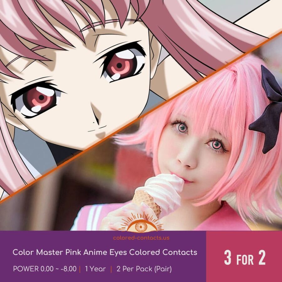 Color Master Pink Anime Eyes Colored Contacts
