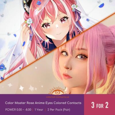Color Master Rose Anime Eyes Colored Contacts