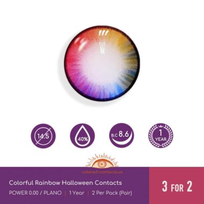 Colorful Rainbow Halloween Contacts