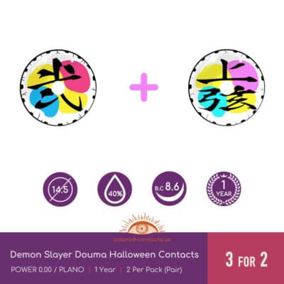 Demon Slayer Douma Halloween Contacts