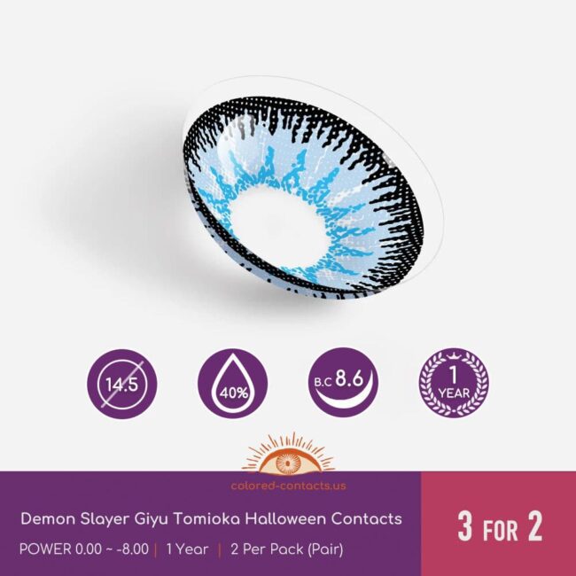 Demon Slayer Giyu Tomioka Halloween Contacts