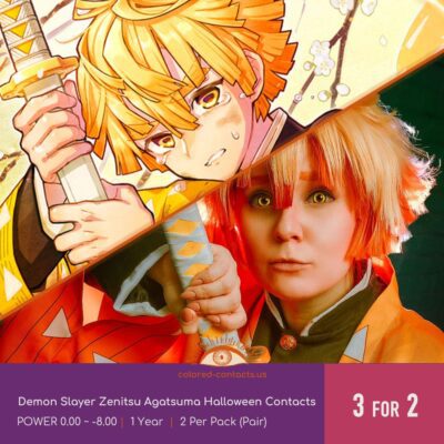 Demon Slayer Zenitsu Agatsuma Halloween Contacts
