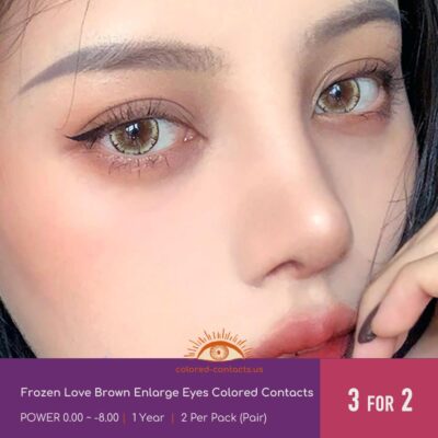 Frozen Love Brown Enlarge Eyes Colored Contacts