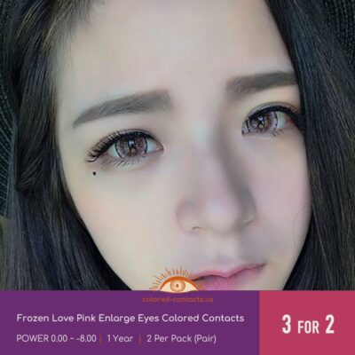 Frozen Love Pink Enlarge Eyes Colored Contacts