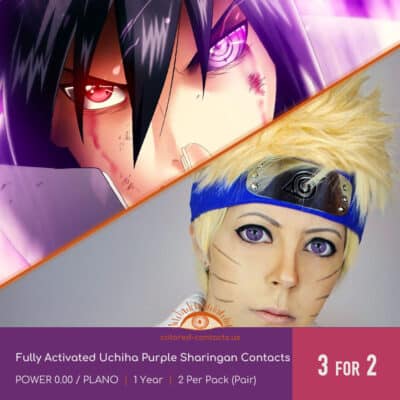 Fully Activated Uchiha Purple Sharingan Contacts