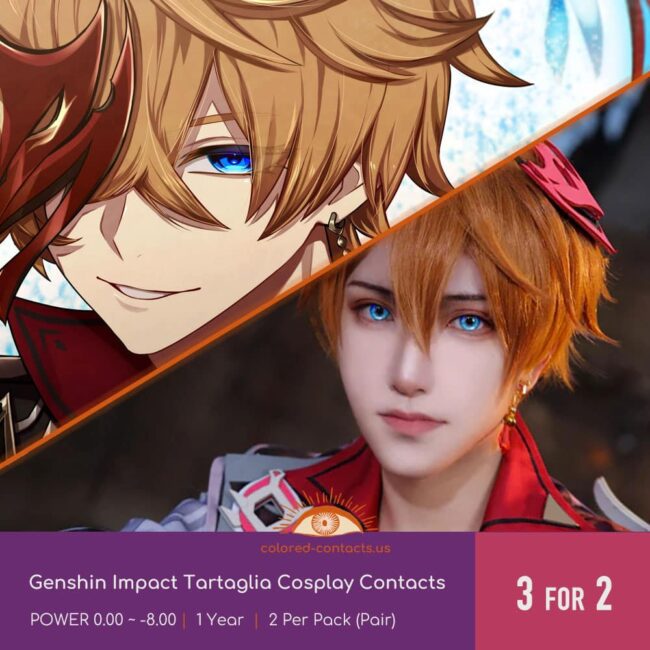 Genshin Impact Tartaglia Cosplay Contacts