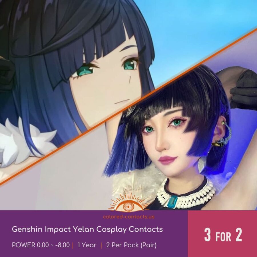 Genshin Impact Yelan Cosplay Contacts