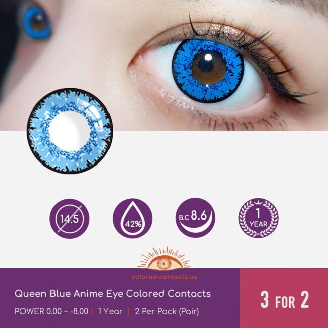 Queen Blue Anime Eye Colored Contacts