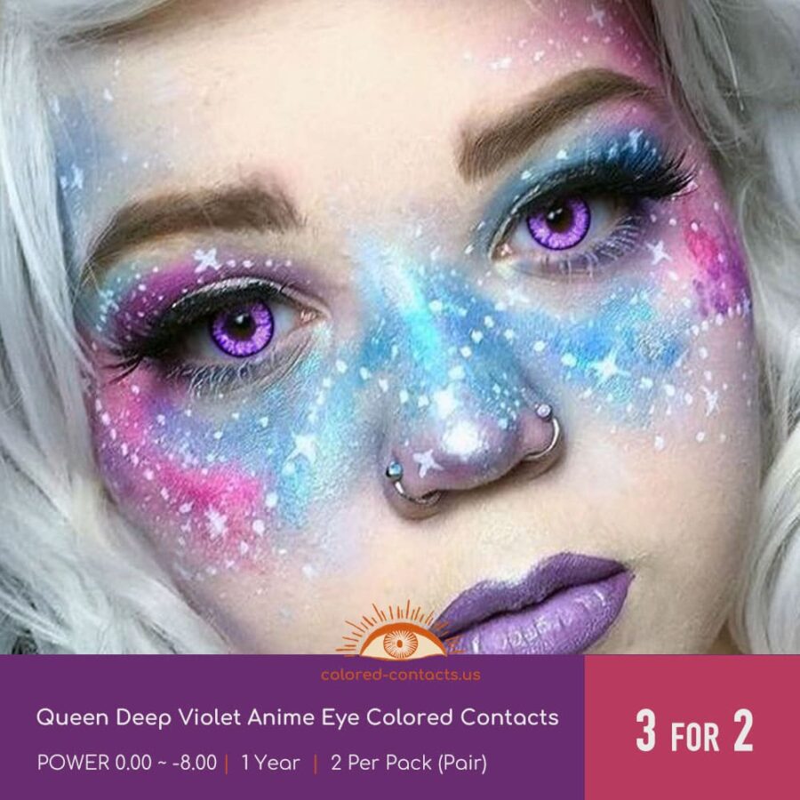 Queen Deep Violet Anime Eye Colored Contacts