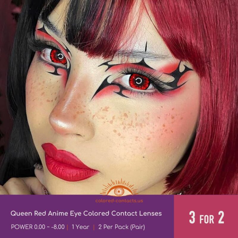 Queen Red Anime Eye Colored Contacts