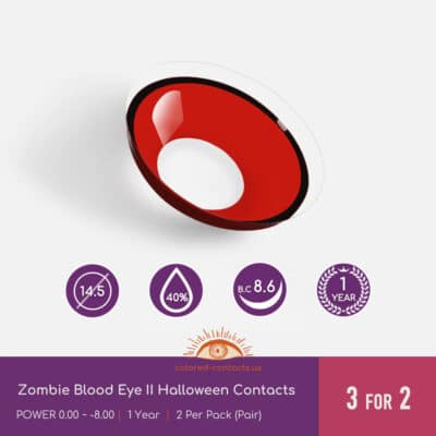 Red Vampire Eye Ii Halloween Contacts