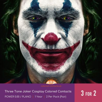 Three Tone Joker Cosplay Colored Contacts