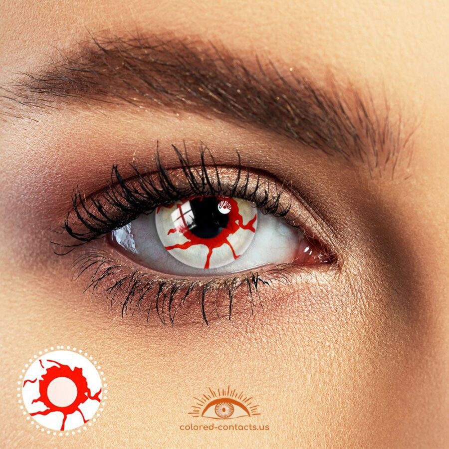 Zombie Blood Eye Halloween Contacts