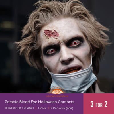 Zombie Blood Eye Halloween Contacts