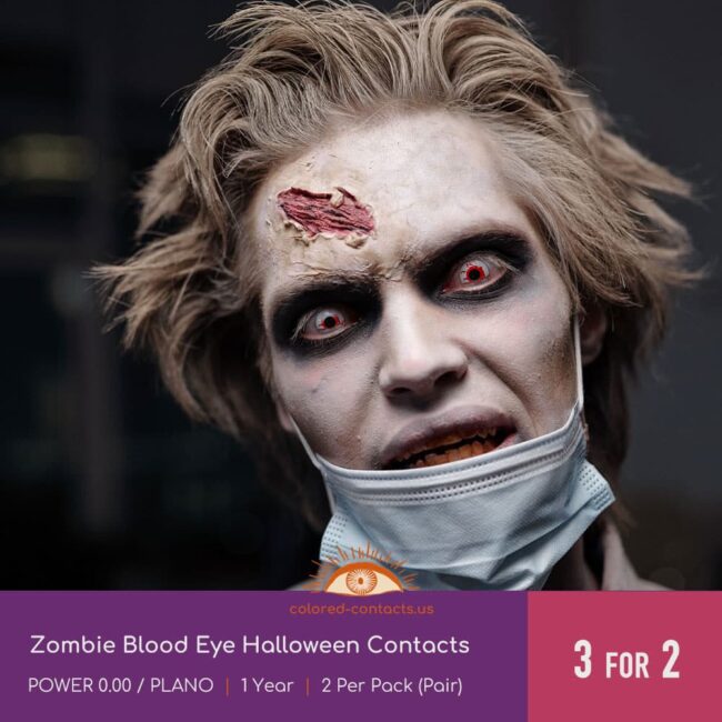 Zombie Blood Eye Halloween Contacts