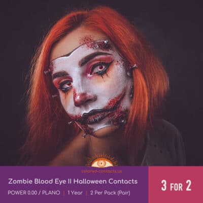 Zombie Blood Eye Ii Halloween Contacts