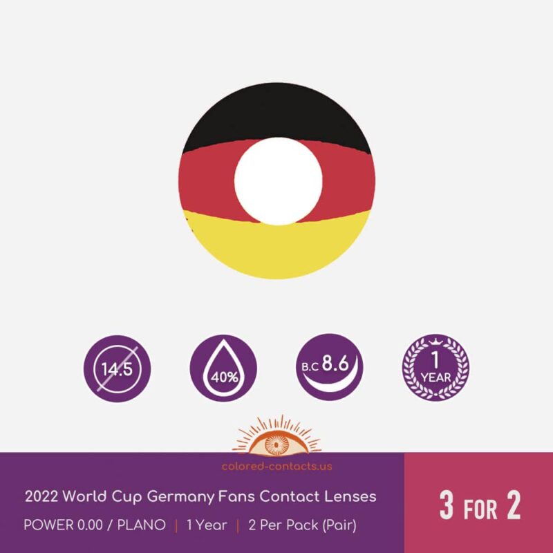 2022 World Cup Germany Fans Colored Contact Lenses