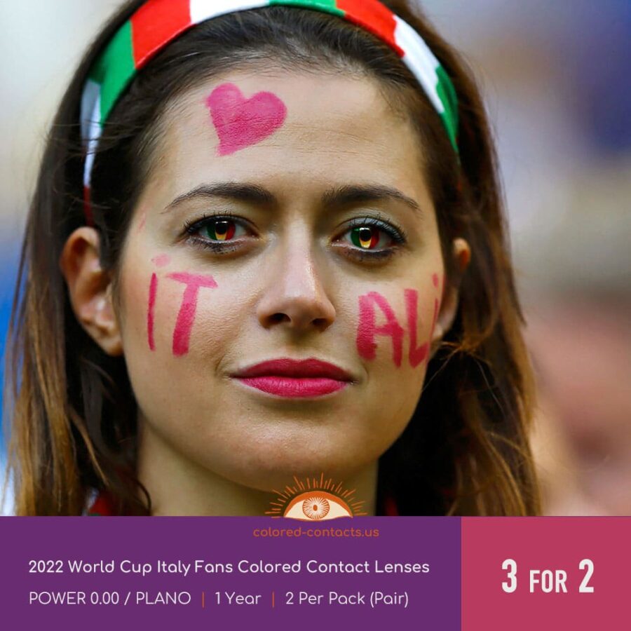 2022 World Cup Italy Fans Colored Contact Lenses
