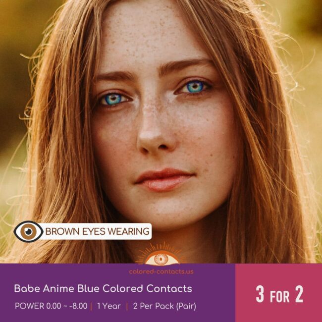 Babe Anime Blue Colored Contacts