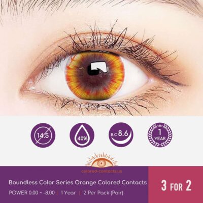 Boundless Color Series Orange Colored Contacts