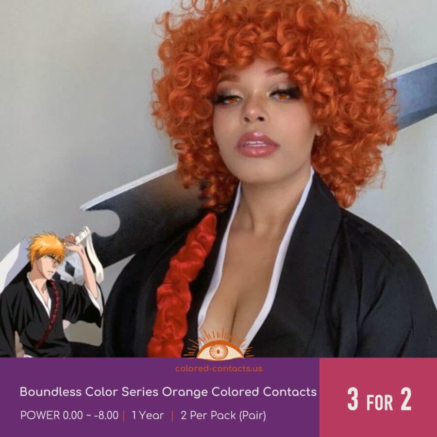 Boundless Color Series Orange Colored Contacts