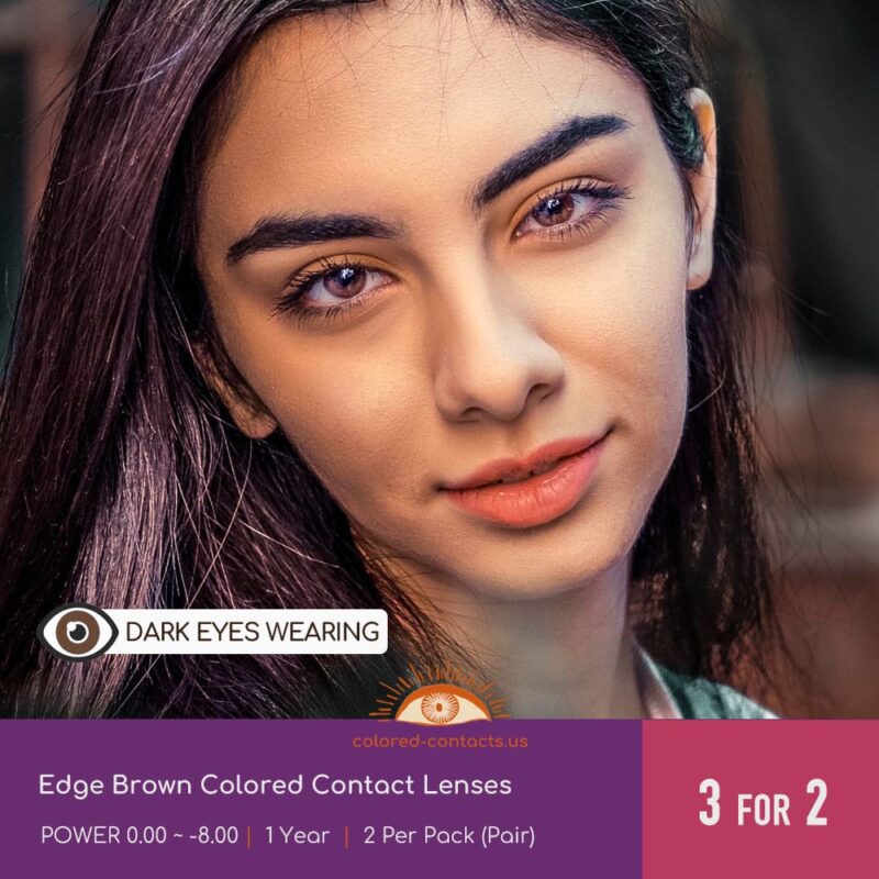 Edge Brown Colored Contact Lenses