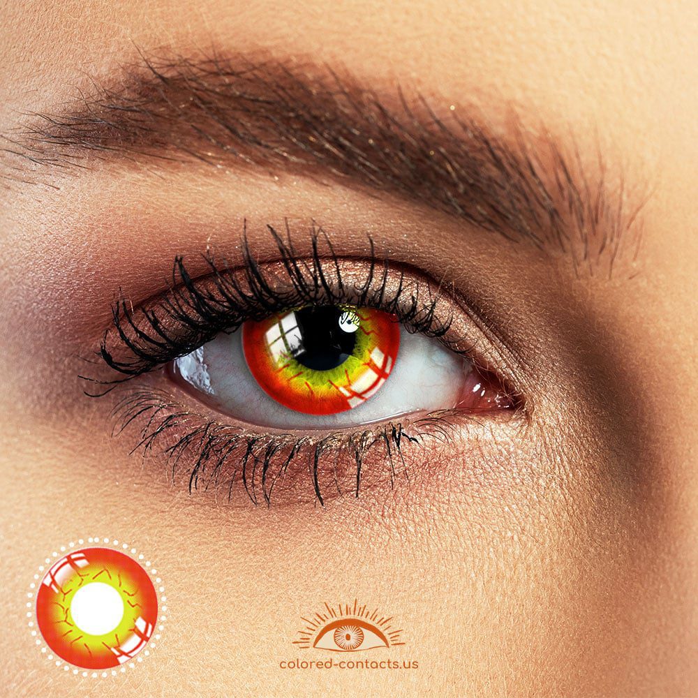 Fireball Devil Eye Cosplay Colored Contacts - Colored Contact Lenses