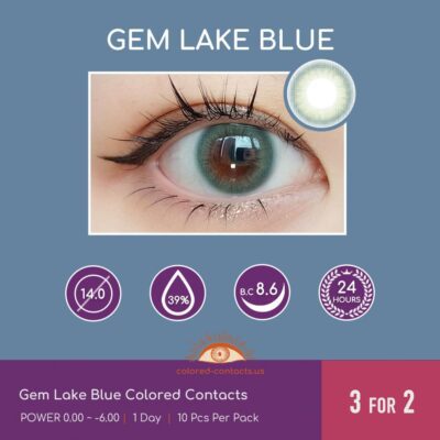 Gem Lake Blue Colored Contacts