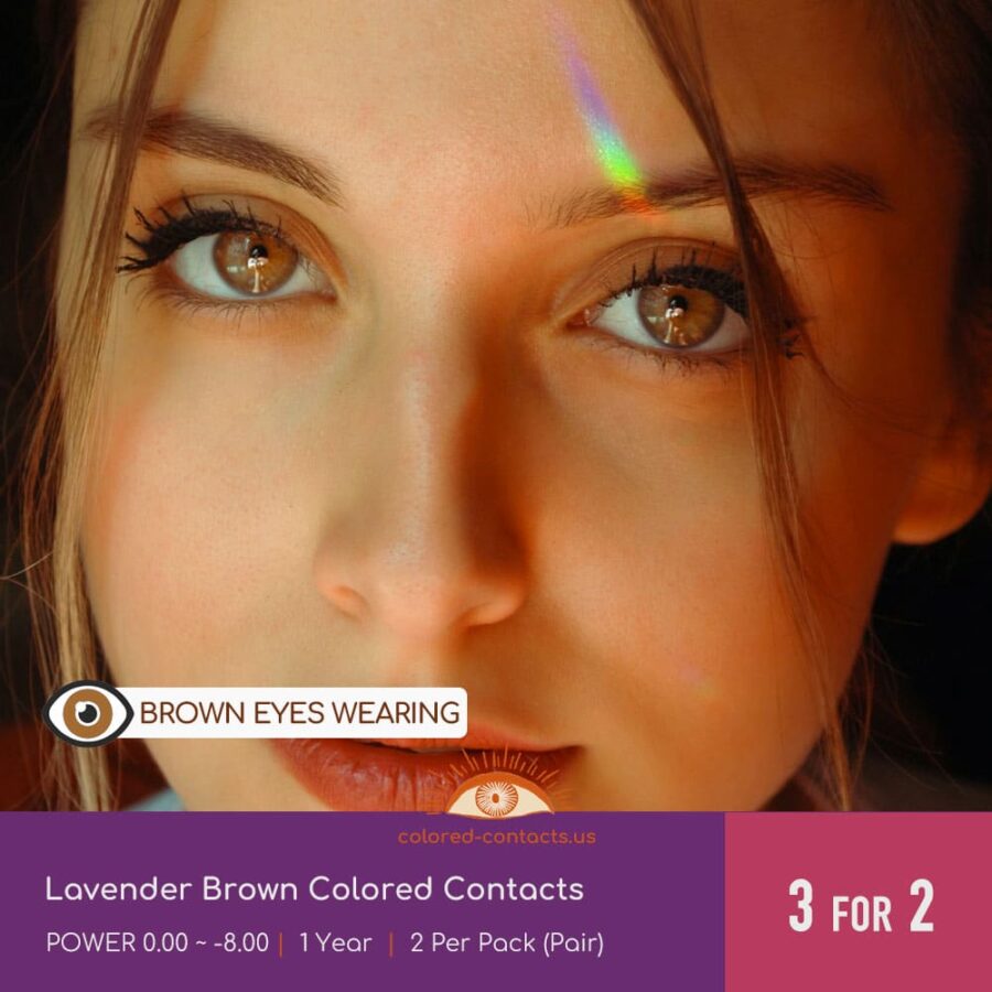 Lavender Brown Colored Contacts