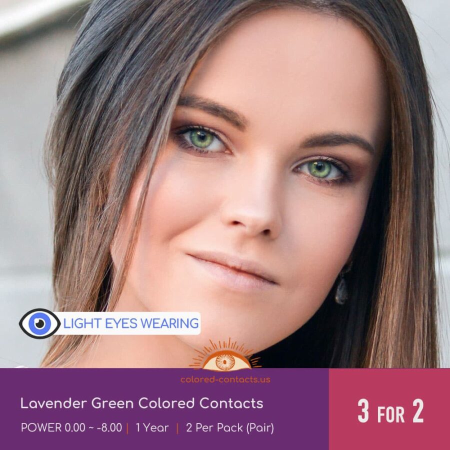 Lavender Green Colored Contacts