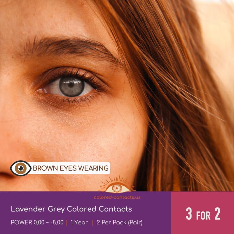 Lavender Grey Colored Contacts