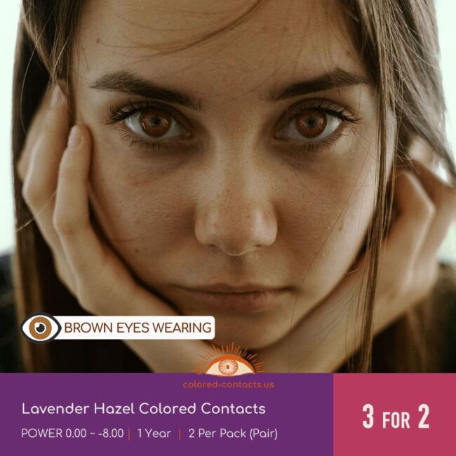 Lavender Hazel Colored Contacts