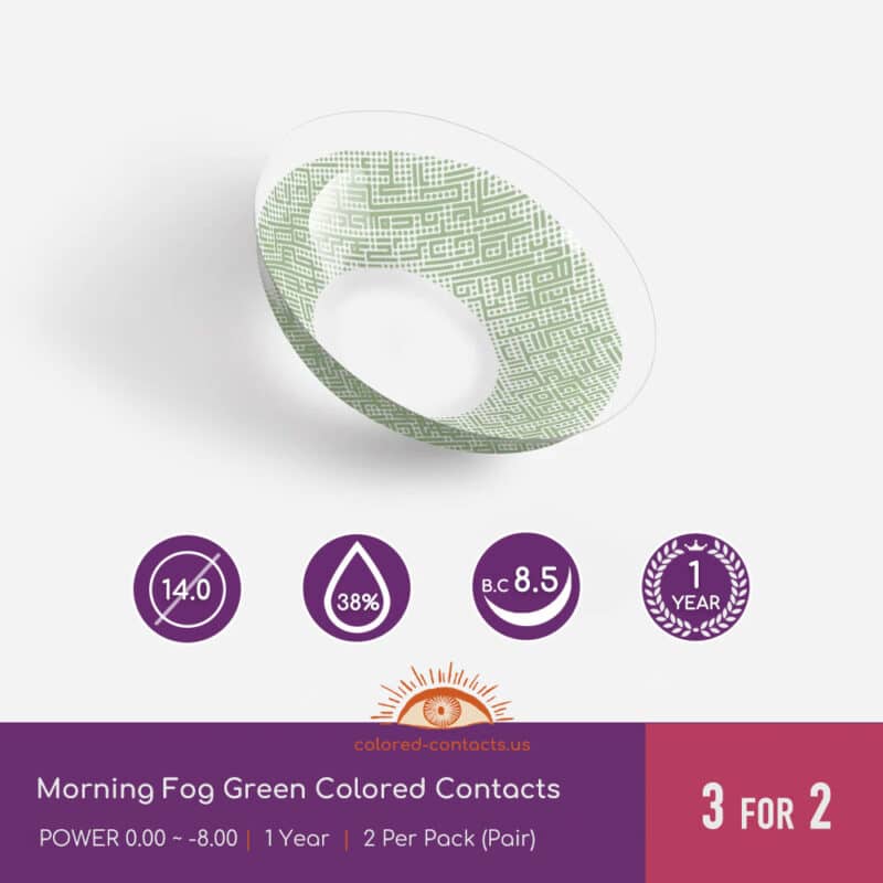 Morning Fog Green Colored Contacts